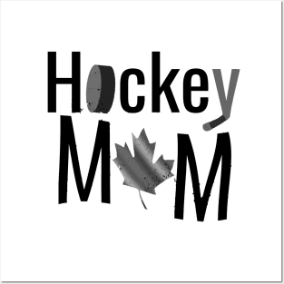 Canadian Hockey Mom in Black and White Posters and Art